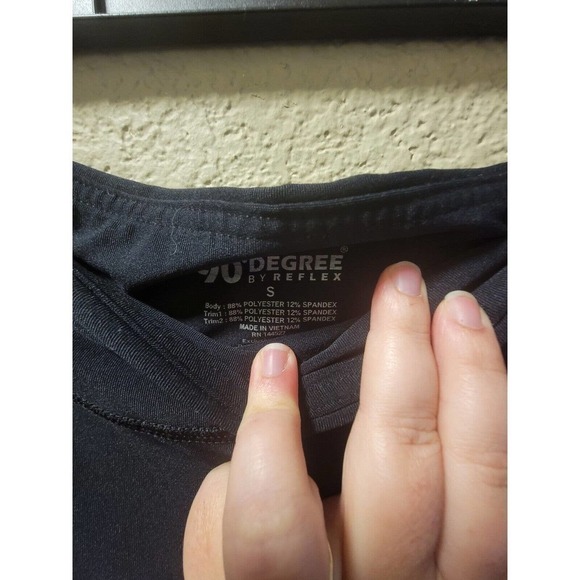 90 Degree By Reflex Black Legging With Faux Leather Detail Size Small - Picture 2 of 3